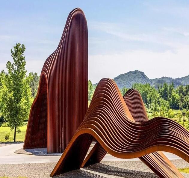 灵山锈钢板造型